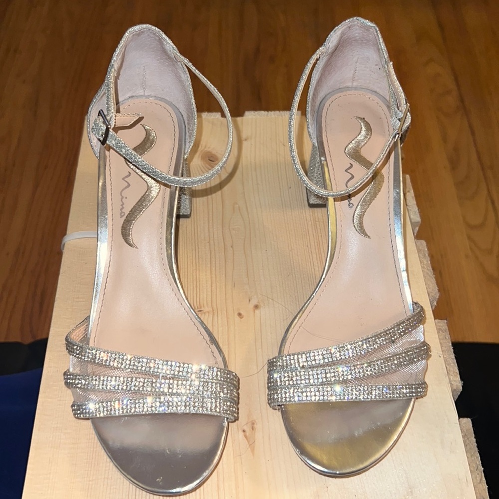 Sliver Nima Sandals size 7.5 worn once